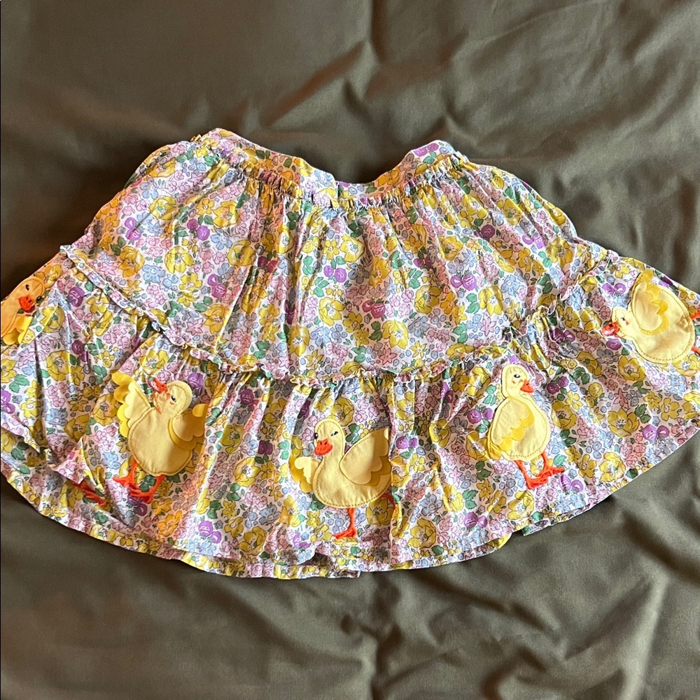 {BODEN} mini boden floral duck skirt 5-6yrs old